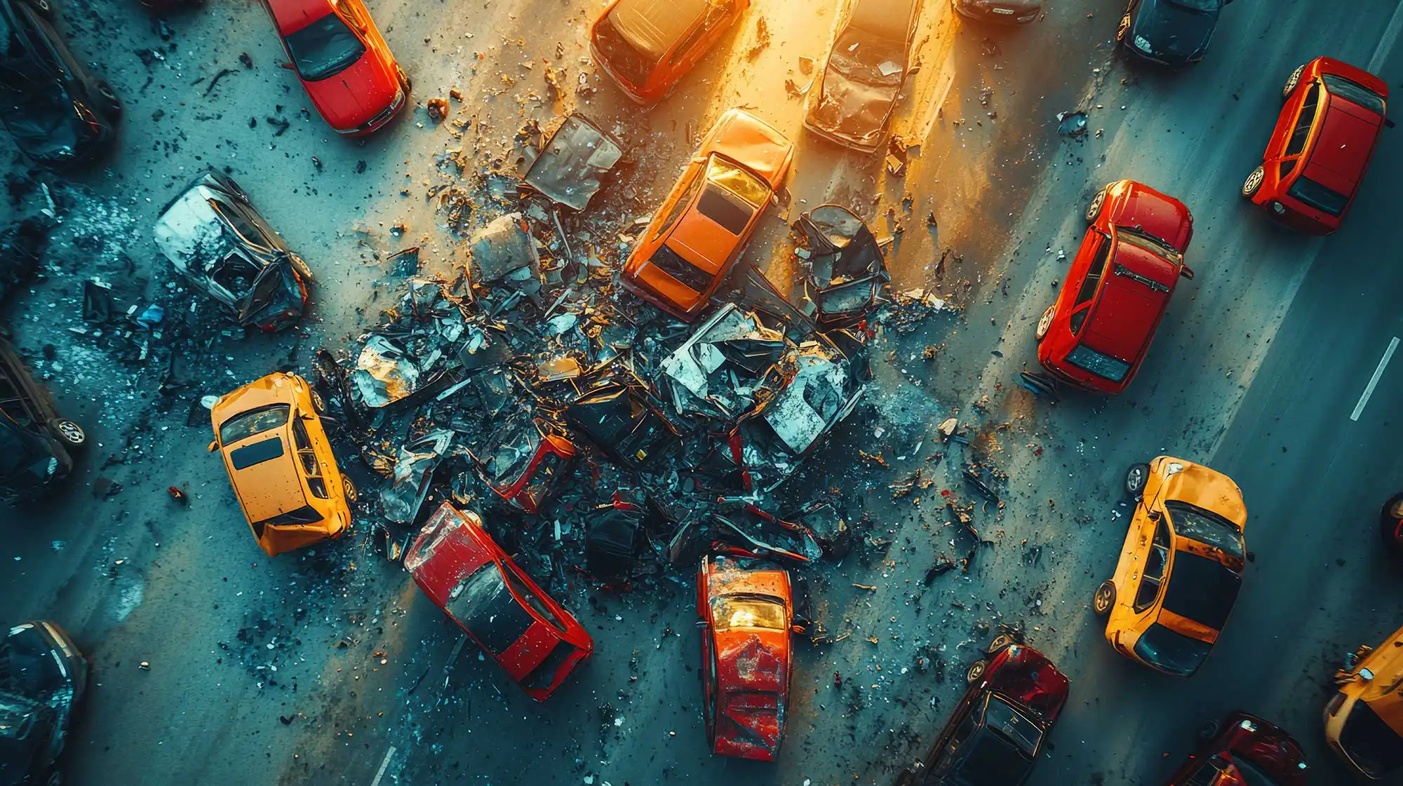 Multi-vehicle car accident injury claim lawyer California