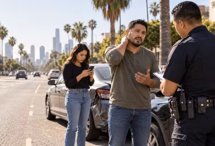 Attorney helping a California car accident victim report injuries and review next steps