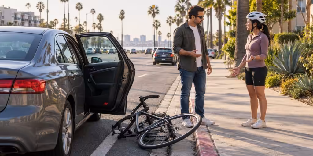 bicycle dooring accident california